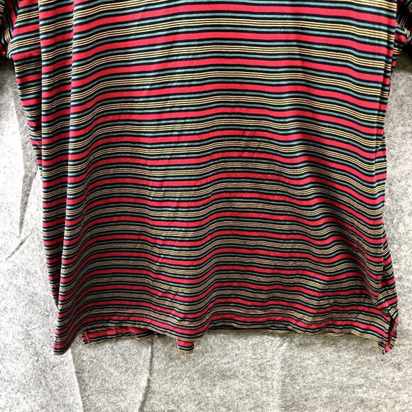 Vintage Gilbert LTD Pima Cotton Polo Shirt Mens L Short Sleeve Multi Striped - Picture 4 of 10